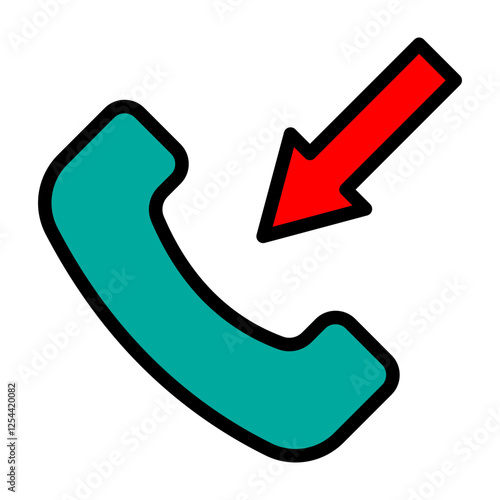 Incoming Vector Line Icon design