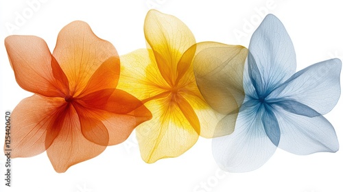 Vibrant colorful flowers on white, a stunning display of nature's beauty and artistic design