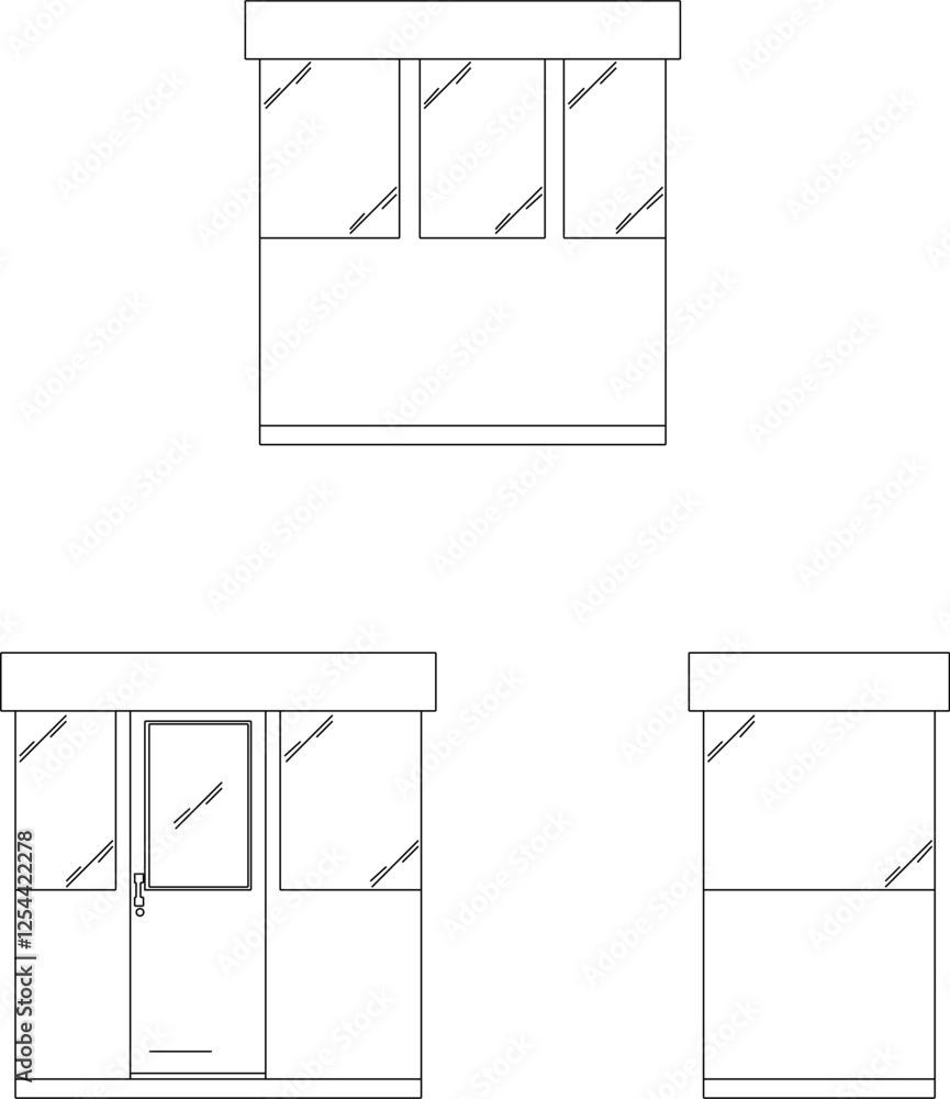 vector sketch illustration silhouette design booth for roadside sales and special street vendors vector sketch illustration silhouette design booth for roadside sales and special street vendors