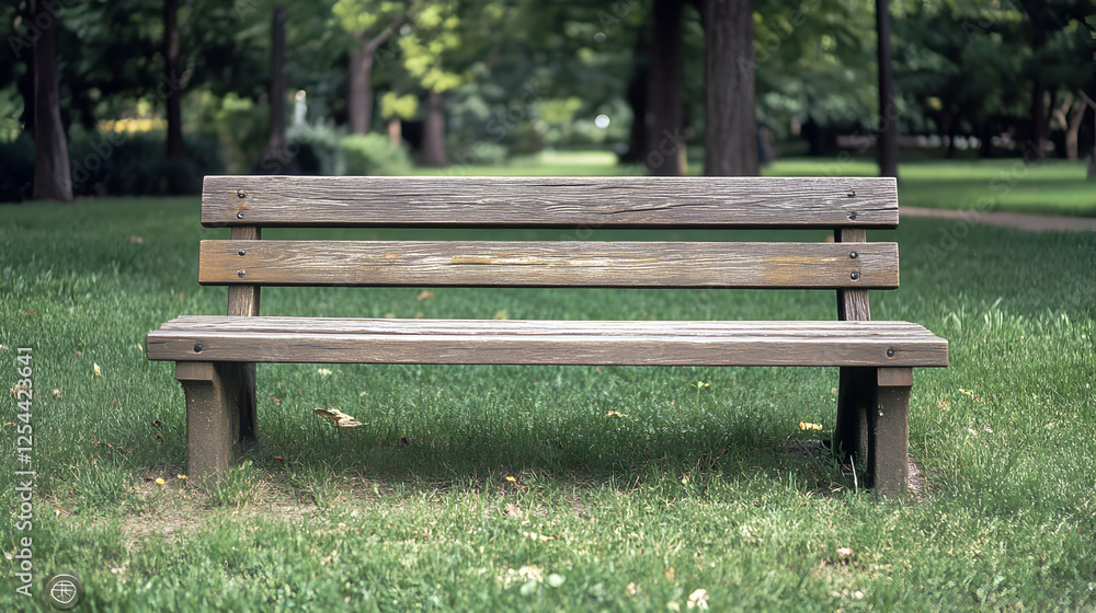 An inviting wooden bench nestled within a vibrant green park scene, beckoning visitors to pause and savor the tranquility of nature and open space An inviting wooden bench nestled within a vibrant green park scene, beckoning visitors to pause and savor the tranquility of nature and open space