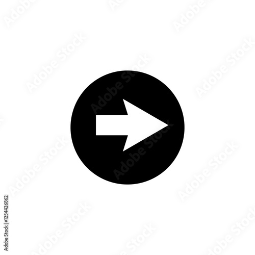 Free Download Arrow, forward icon. Vector flat black simple illustration for web and app..eps - GFXLoad