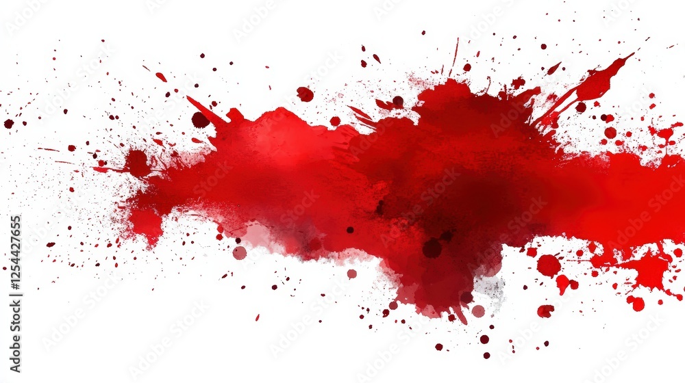 Red Paint Splatter on White Background Creating an Abstract Dynamic Artistic Effect for Creative Design Projects and Expressive Artworks Red Paint Splatter on White Background Creating an Abstract Dynamic Artistic Effect for Creative Design Projects and Expressive Artworks