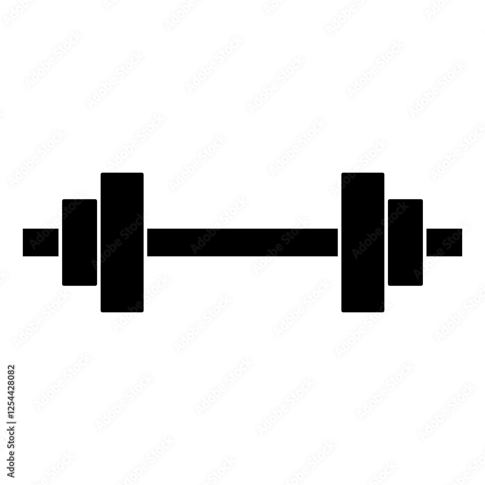 Dumbbell icon vector, simple flat black trendy style illustration for web and app..eps Dumbbell icon vector, simple flat black trendy style illustration for web and app..eps