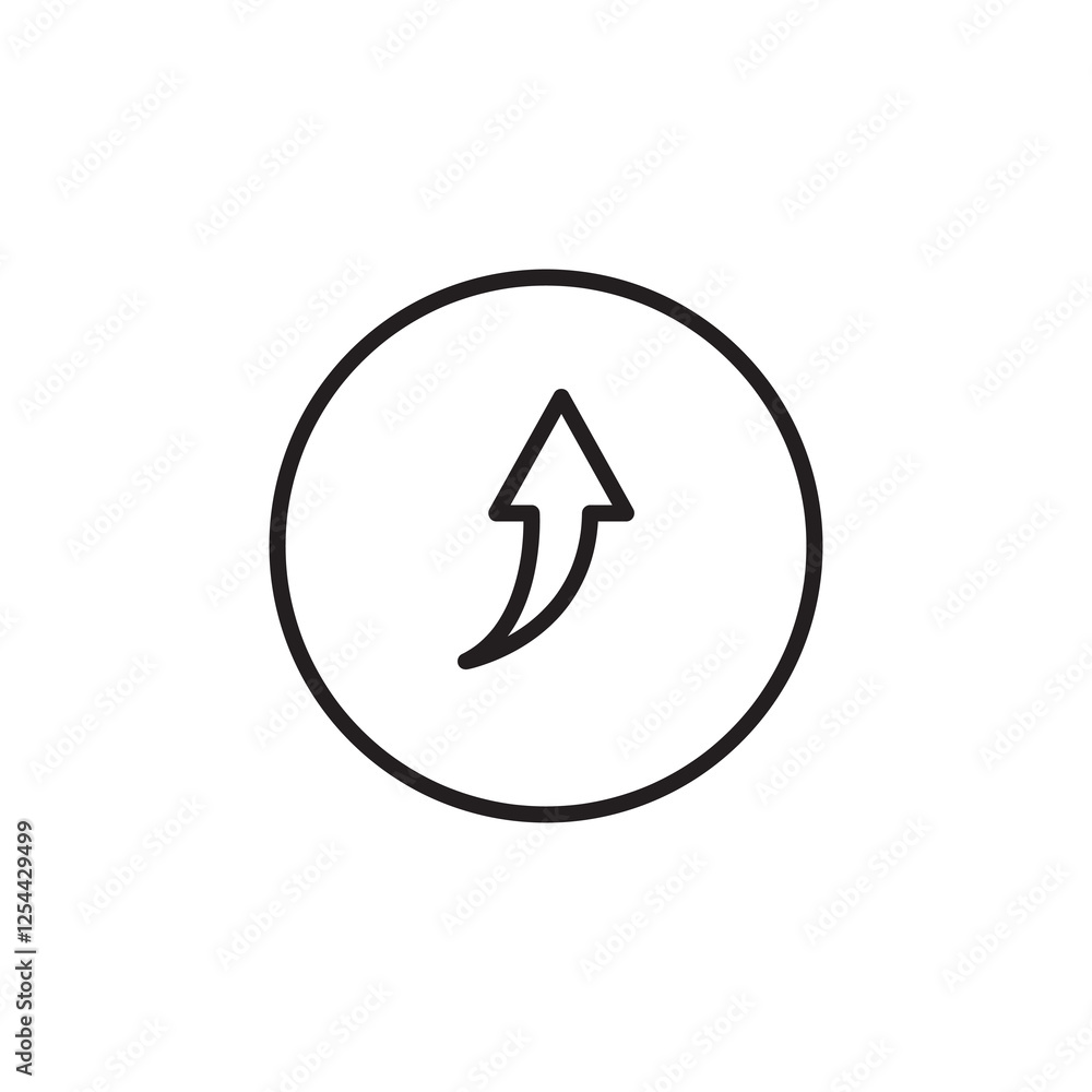 Up Arrow icon. Vector flat black simple linear illustration for web and app..eps Up Arrow icon. Vector flat black simple linear illustration for web and app..eps