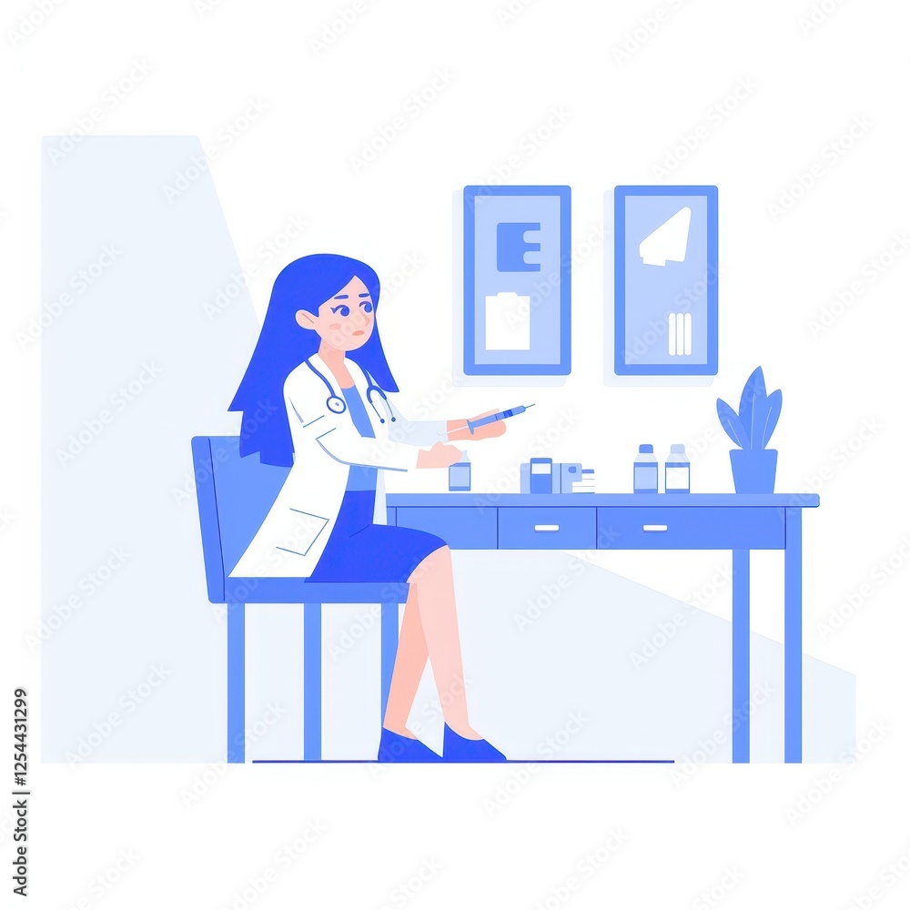 Female Doctor with Syringe