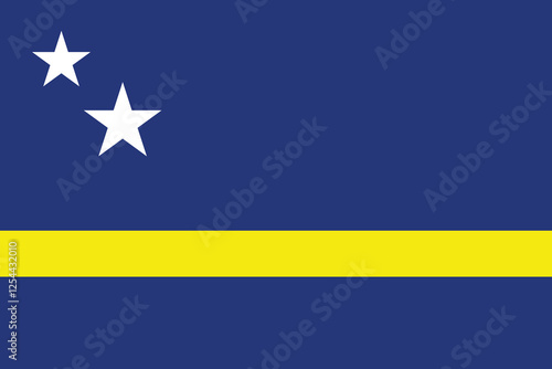 Flag of Curacao. Curacao flag official size and color standards vector illustration