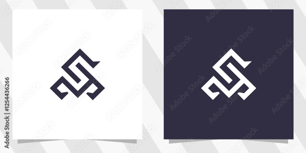 Fototapeta premium letter ms sm logo design