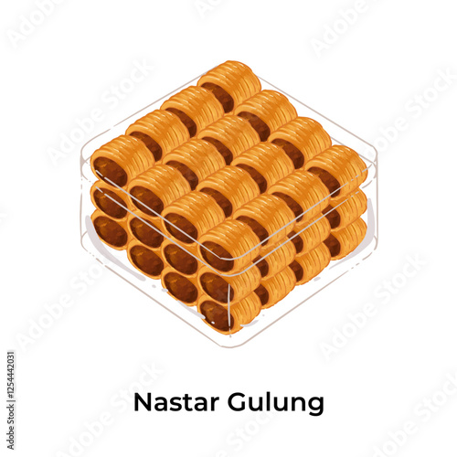 Indonesian Lebaran Snack Kue Kering Eid Fitr Nastar Gulung