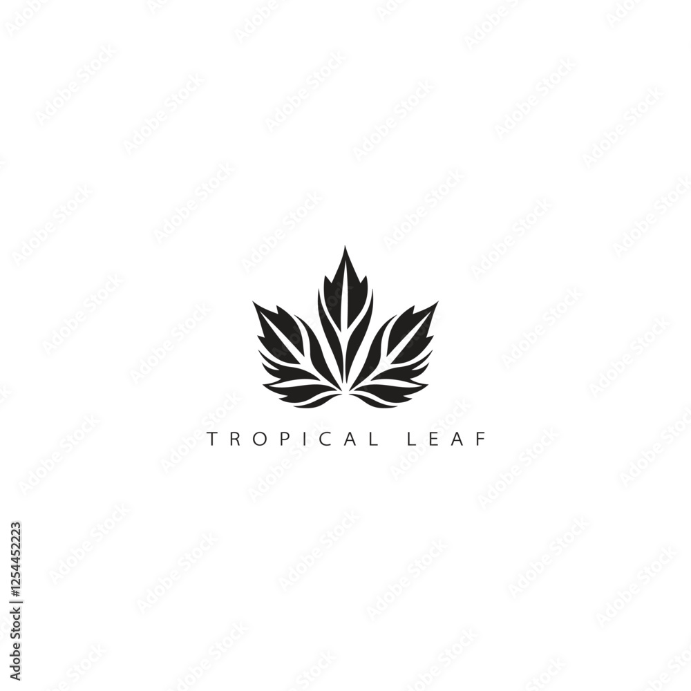 Obraz premium tropical leave frame decoration vector art