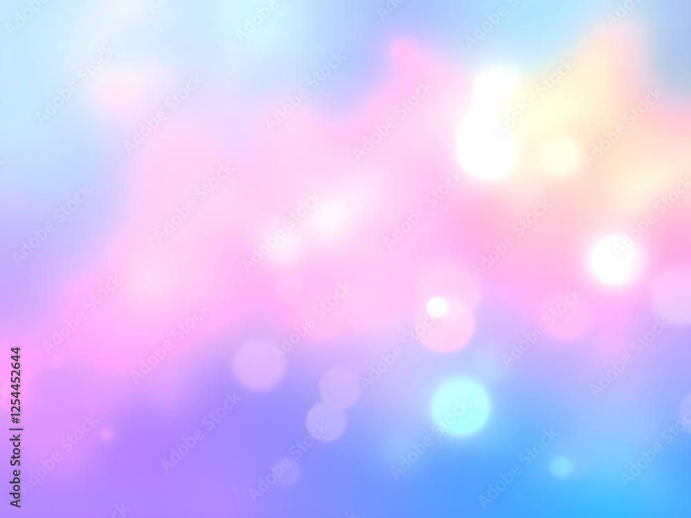 Pastel Dreamscape: A mesmerizing blend of soft pastel hues and ethereal bokeh lights creates an abstract dreamlike atmosphere, perfect for romantic and whimsical designs. Pastel Dreamscape: A mesmerizing blend of soft pastel hues and ethereal bokeh lights creates an abstract dreamlike atmosphere, perfect for romantic and whimsical designs.