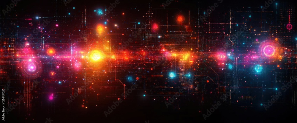 Abstract Colorful Glowing Lights Design