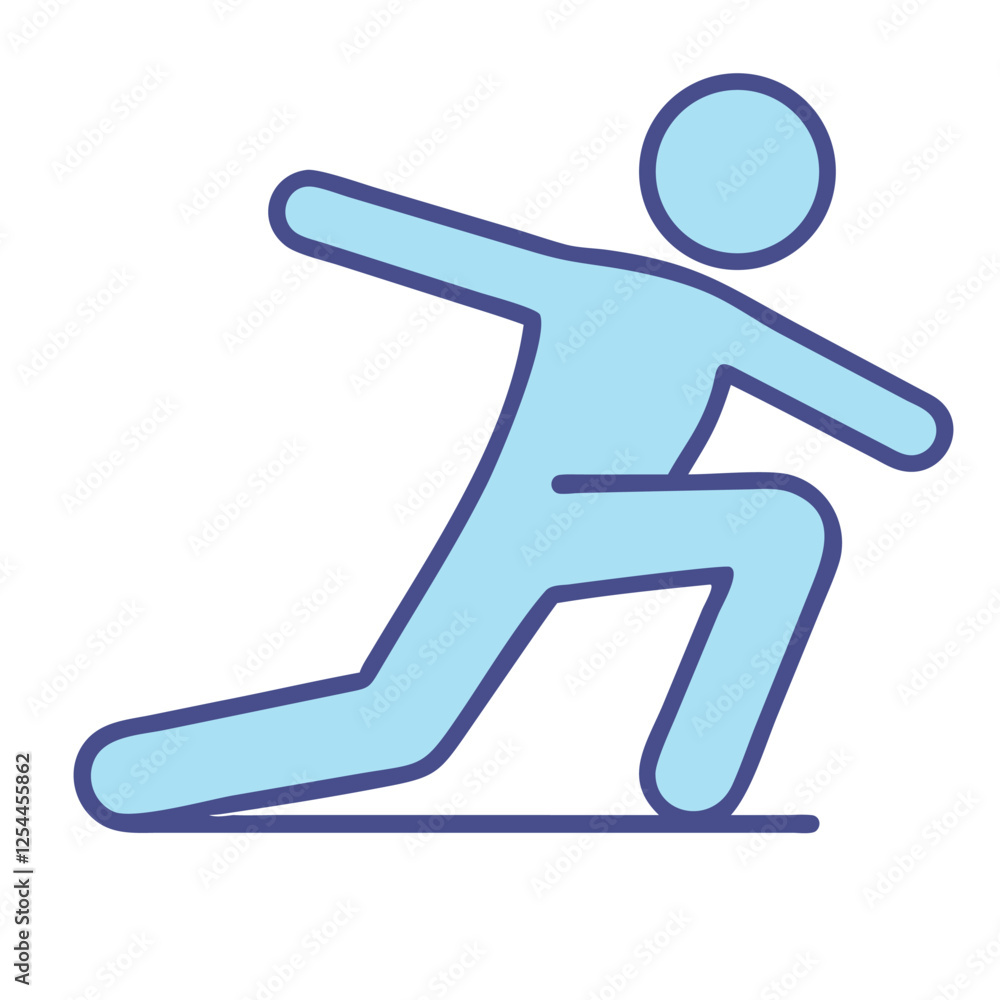 Stretching Gym Icon Stretching Gym Icon