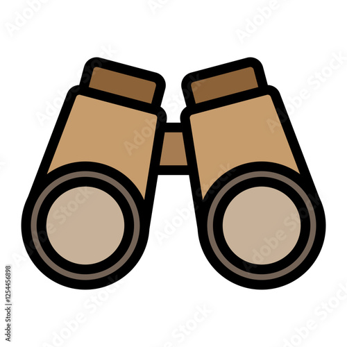 Binoculars Vector Filled Icon Design