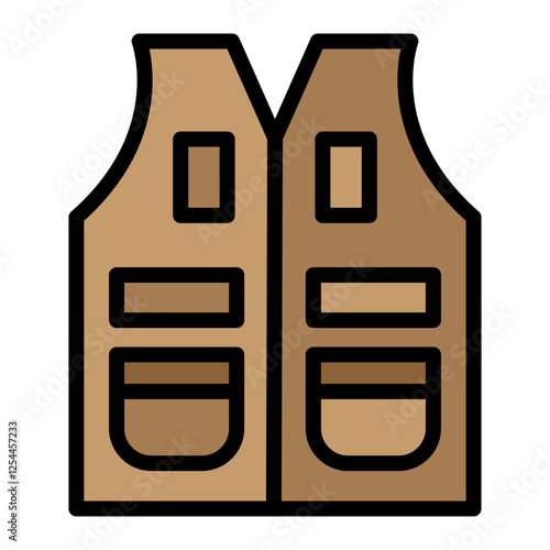 Vest Vector Filled Icon Design