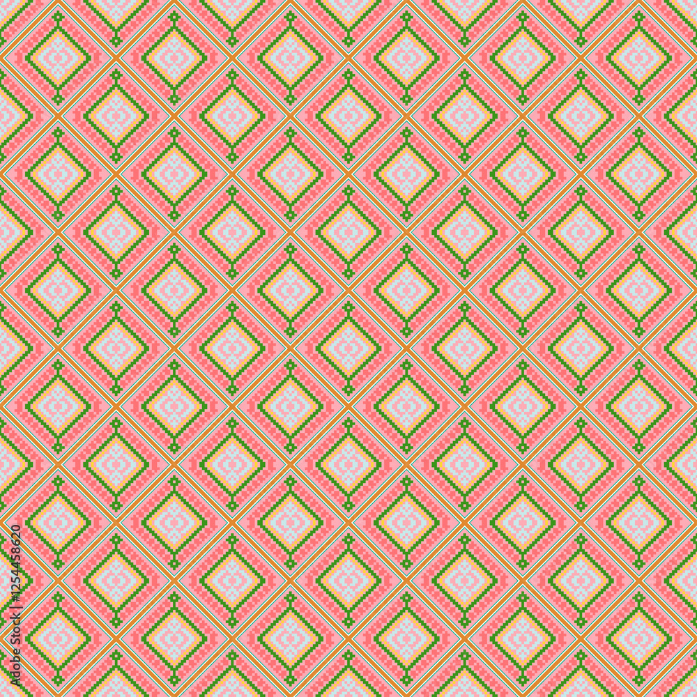 Retro seamless pattern design by geometric Retro seamless pattern design by geometric