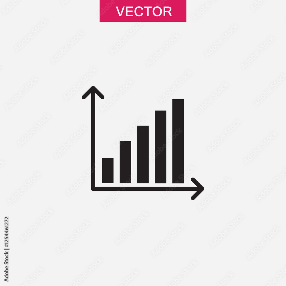 Graph, chart icon. Vector flat black simple trendy style illustration for web and app..eps Graph, chart icon. Vector flat black simple trendy style illustration for web and app..eps