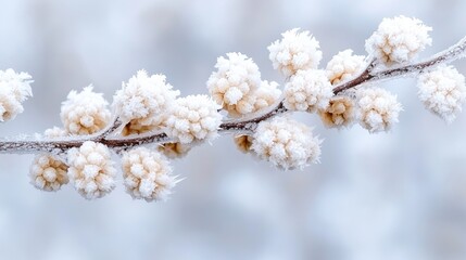 Papier peint photo  Frozen berries on branch, winter scene, nature background, seasonal card  © MAKASIHMAS SIDNEY