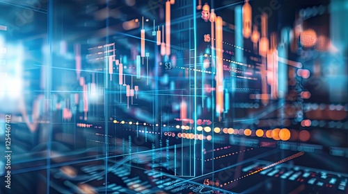 abstract financial forecasting models and predictive analytics