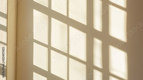 Wallpaper Mural Soft sunlight casting intricate shadow patterns on a wall, creating a serene atmosphere indoors Torontodigital.ca