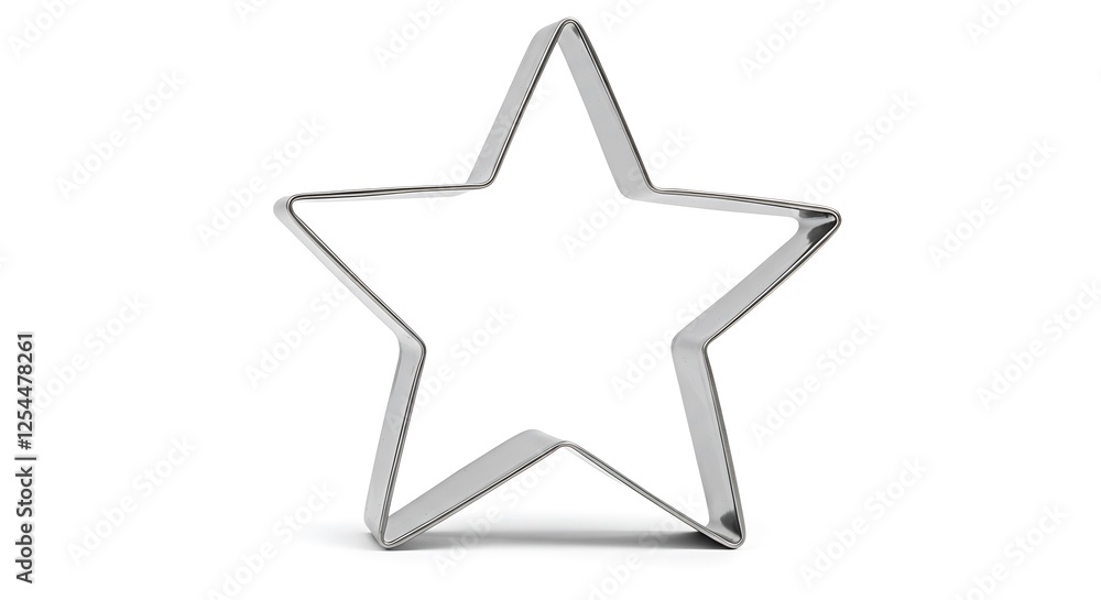 Star Shaped Cookie Cutter Isolated on White Background for Baking Star Shaped Cookie Cutter Isolated on White Background for Baking