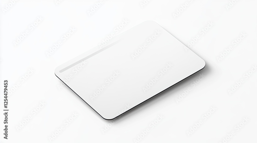 A minimalist white rectangular object on a clean surface, ideal for design mockups and presentations A minimalist white rectangular object on a clean surface, ideal for design mockups and presentations