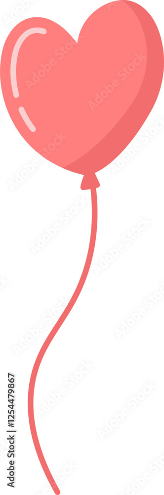 Flying heart balloon gift for Valentine's Day greeting. Flying heart balloon gift for Valentine's Day greeting.