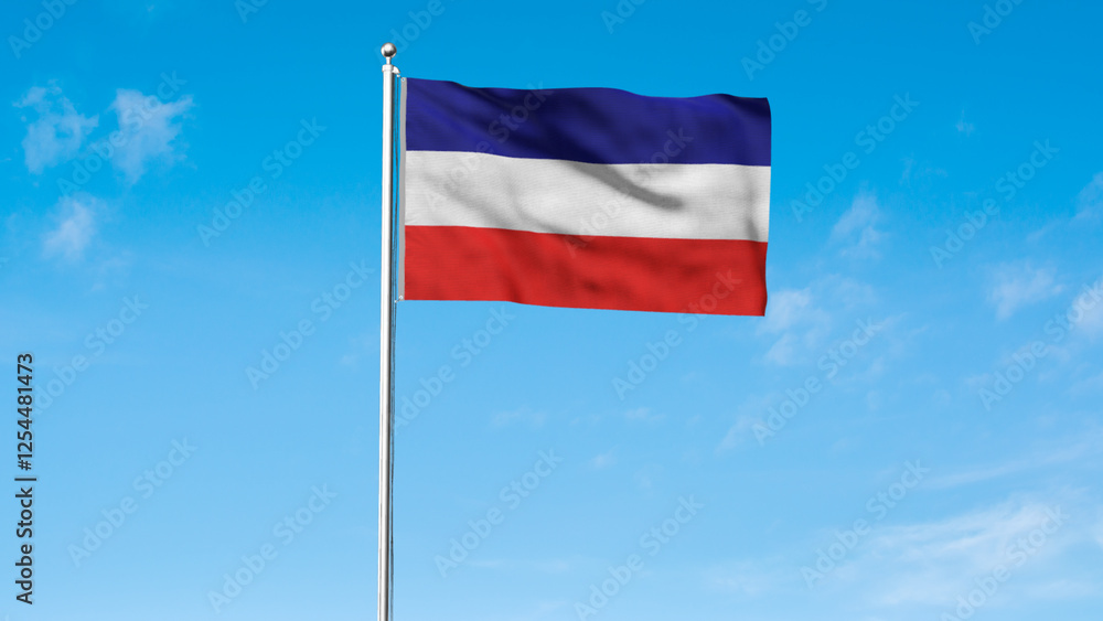 High detailed flag of Los Altos. National Los Altos flag. 3D illustration. High detailed flag of Los Altos. National Los Altos flag. 3D illustration.