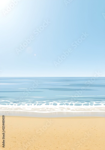 Golden Shores: A Bright and Sunny Beachscape
