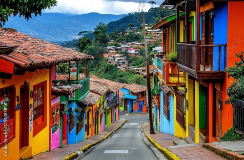 Experience Colombia's charm through its lively street colors.