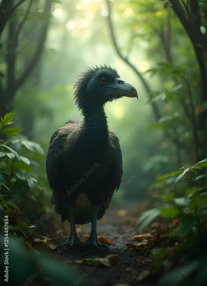 Fototapeta premium Bird in the Heart of a Tropical Forest