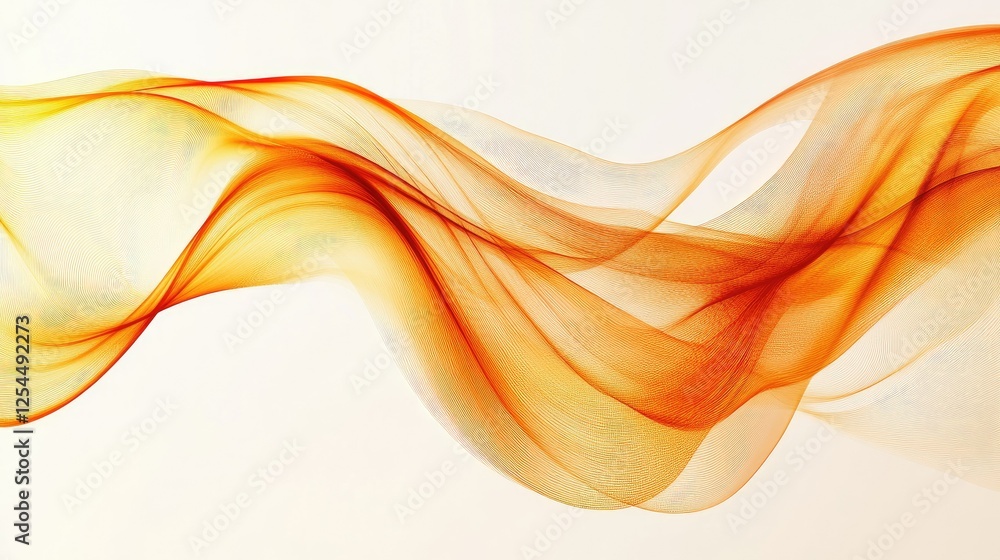 Elegant Flow of Orange and Yellow Abstract Waves on Light Background Elegant Flow of Orange and Yellow Abstract Waves on Light Background