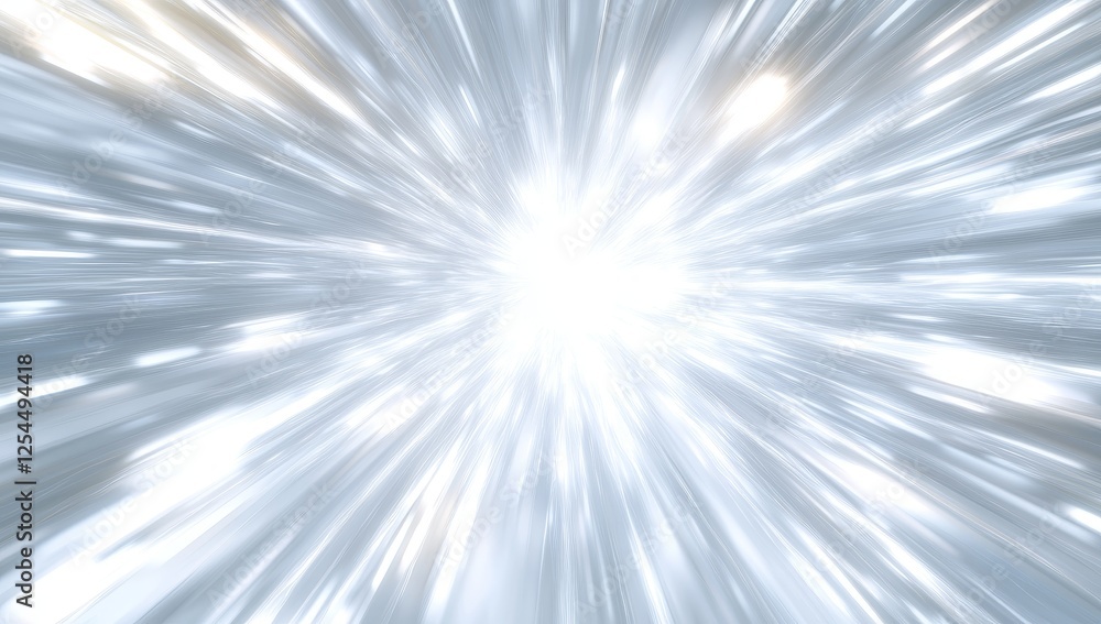 Bright white light radiating outwards, starburst effect.
