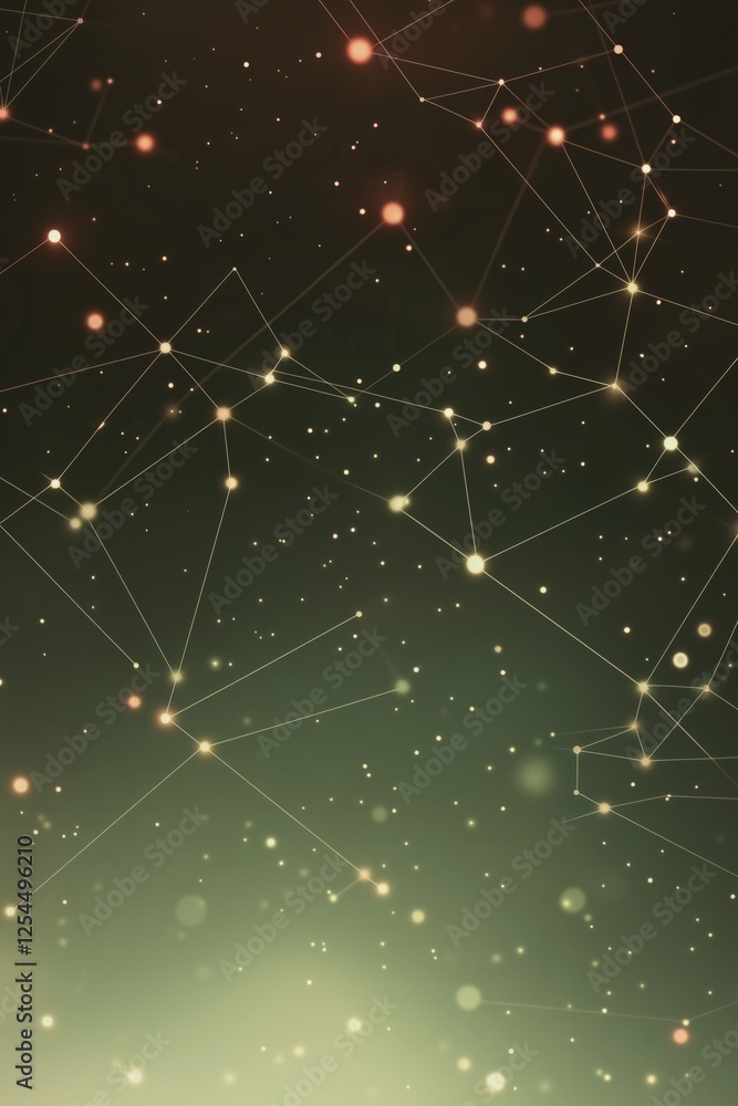 Fototapeta premium Abstract Network of Glowing Dots and Lines