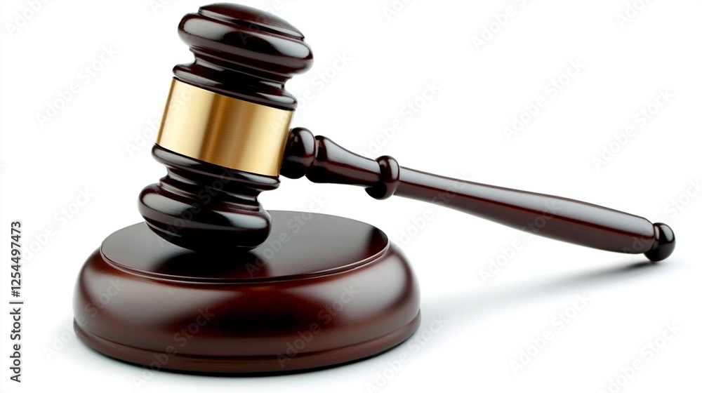 Judge's Gavel on White Background Judge's Gavel on White Background