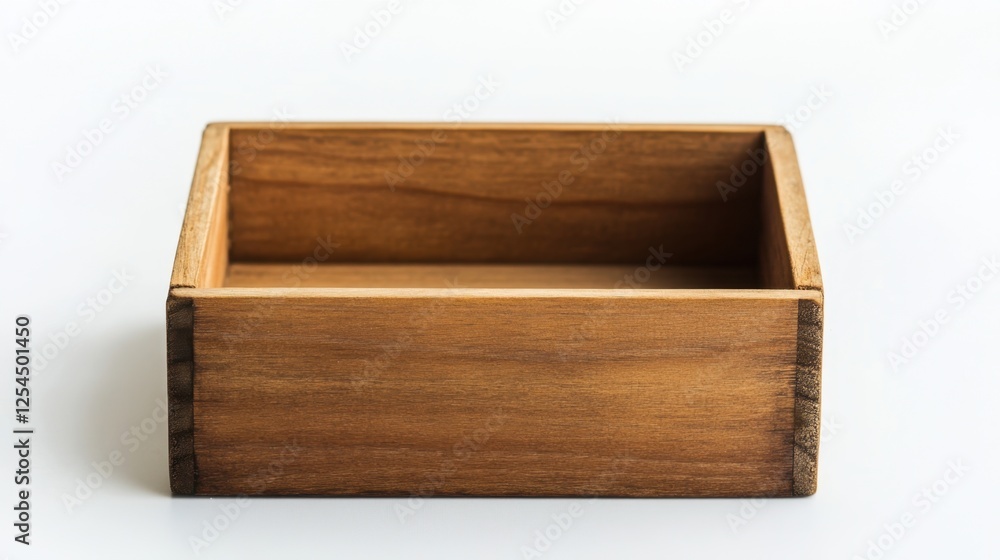 Minimalist Wooden Food Box on White Background for Product Display Design Concepts Minimalist Wooden Food Box on White Background for Product Display Design Concepts
