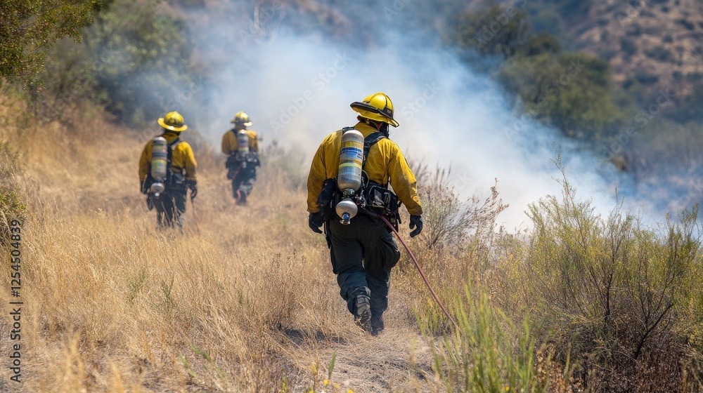 Firefighters battling wildfire Firefighters battling wildfire