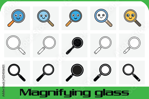 Magnifying Glass Vector Illustration for Precise Detail Viewing
