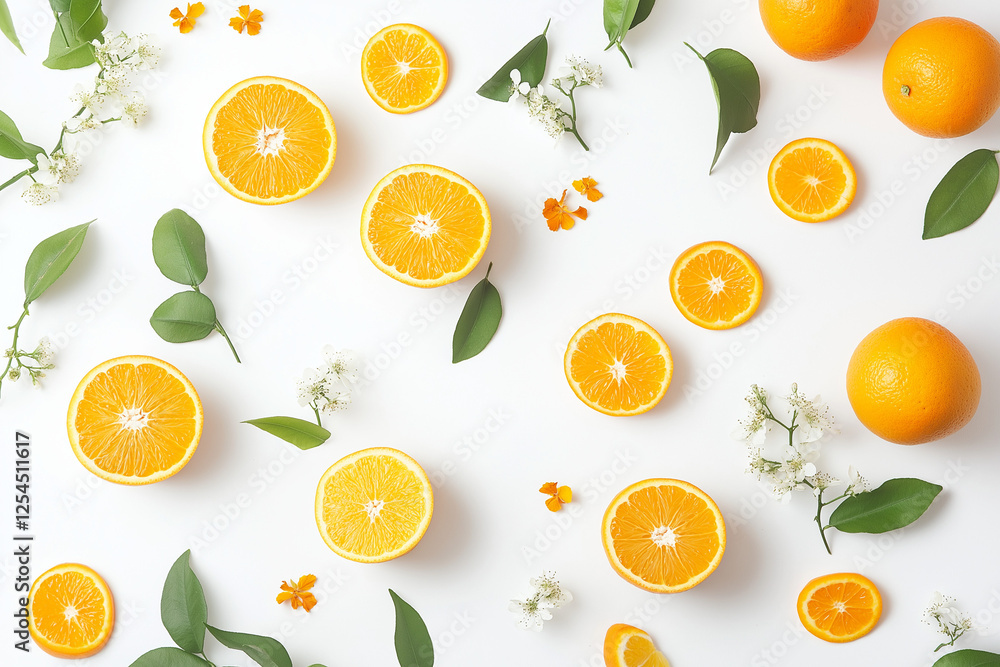 Aesthetic Arrangement of Fresh Oranges,on a Clean White Background for a Refreshing and Vibrant Visual Appeal Aesthetic Arrangement of Fresh Oranges,on a Clean White Background for a Refreshing and Vibrant Visual Appeal