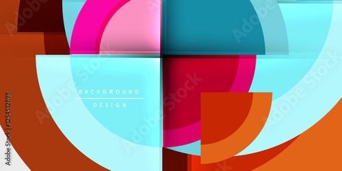 Target circle geometric abstract shapes. Vector Illustration For Wallpaper, Banner, Background, Card, Book Illustration, landing page