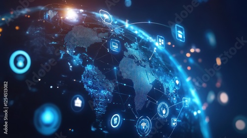 Wallpaper Mural Global Network of Technology and Innovation Torontodigital.ca