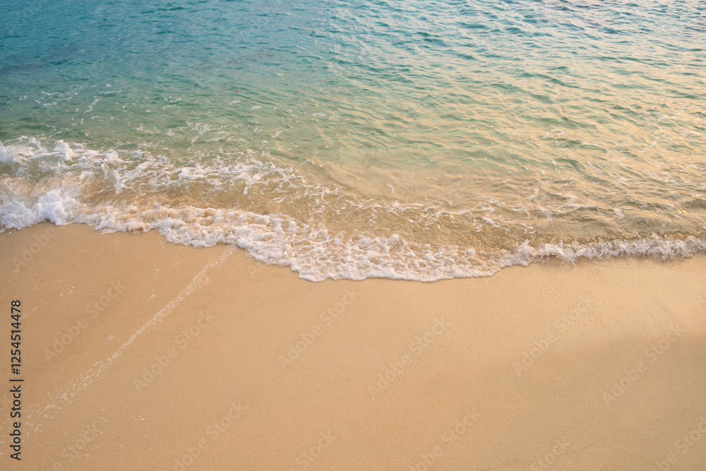 nature of the beach and sea Summer with sunshine, sandy beaches, clear blue waters sparkling against the blue sky. On an island with good ecology and environment Background for summer vacation nature of the beach and sea Summer with sunshine, sandy beaches, clear blue waters sparkling against the blue sky. On an island with good ecology and environment Background for summer vacation