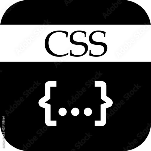 File icon. Format of document on computer flat symbol. CSS file sign. Audio extension graphic multimedia sign application software folder. Presentation audio design isolated on transparent background.
