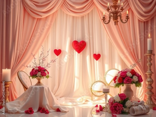 valentine hearts background vector