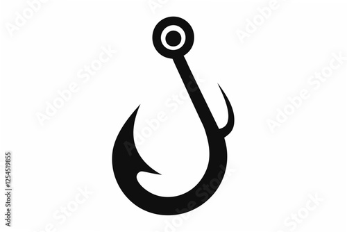 a fishhook   silhouette illustration