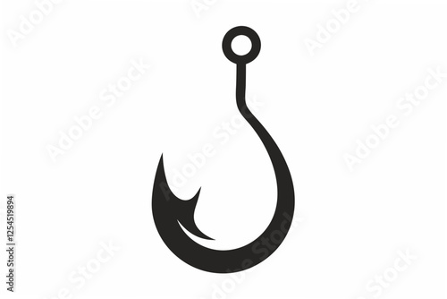 a fishhook   silhouette illustration