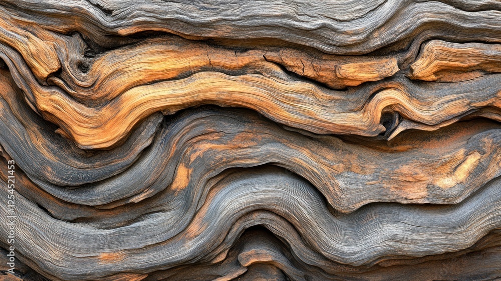 Desert wood grain texture, swirling layers, close-up, background blur, design Desert wood grain texture, swirling layers, close-up, background blur, design