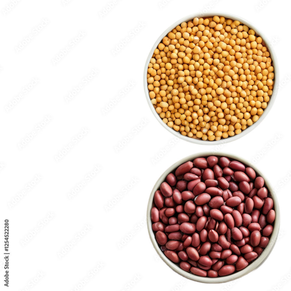 beans on white background beans on white background