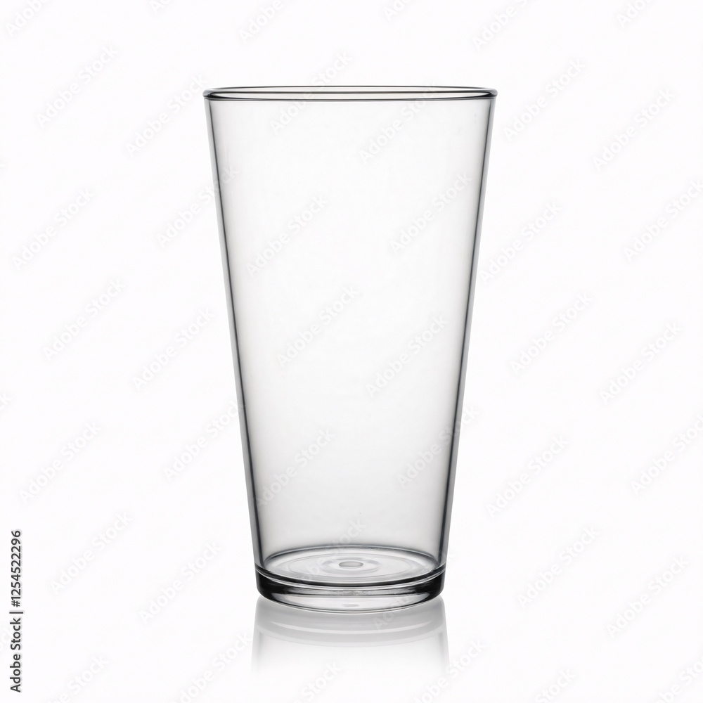 Empty glass isolated on a white background. front view Empty glass isolated on a white background. front view