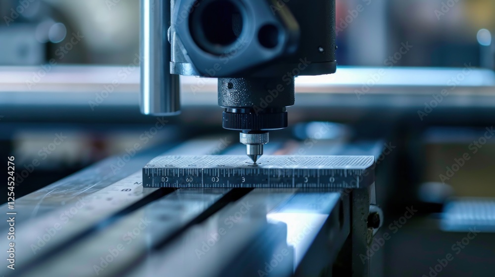 Fototapeta premium Close-up of a measuring tool on a metal surface
