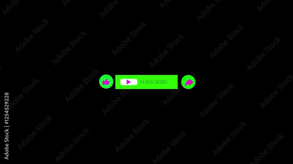 Subscribe Button on Animated Transparent Background | 4K Subscribe Button on Animated Transparent Background | 4K